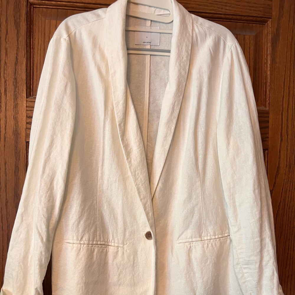 Cream lightweight blazer